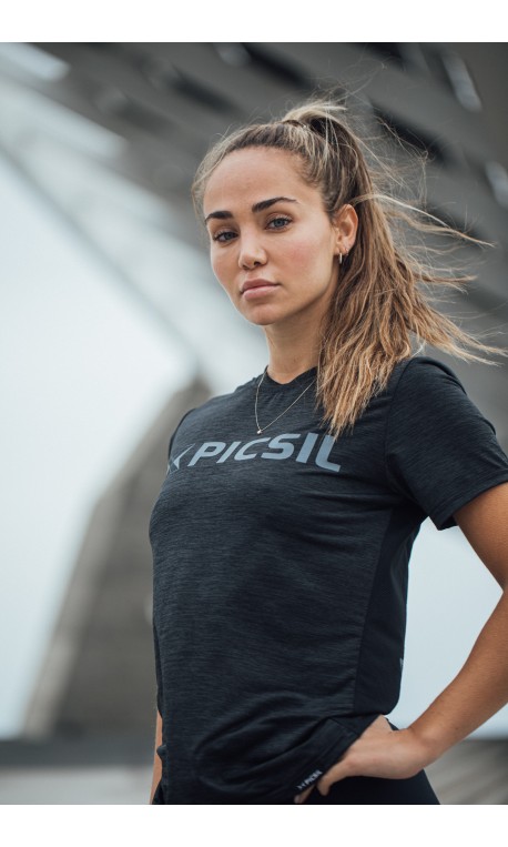 PICSIL T-Shirt femme noir CORE EAGLE