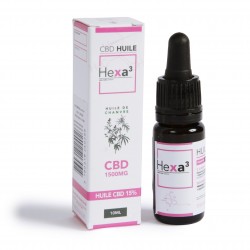 Organic hemp oil with CBD 15% 10 ml bottle | HEXA3