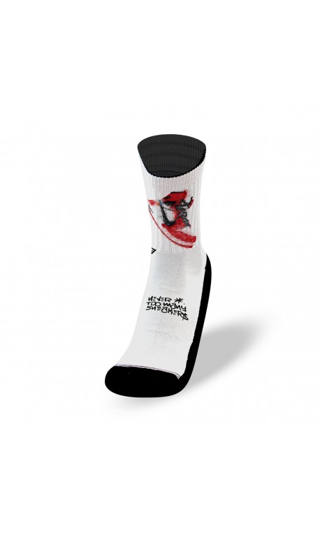 White and red workout socks THE TEN | LITHE APPAREL