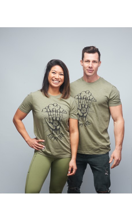 Unisex T-shirt heather green RIP MY GRIP| VERY BAD WOD x WILL LENNART TATOO