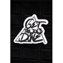 GET THE JOB DONE white 3D PVC velcro patch for athlete | VERY BAD WOD