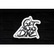 Patch PVC 3D velcro blanc GET THE JOB DONE pour athlète | VERY BAD WOD