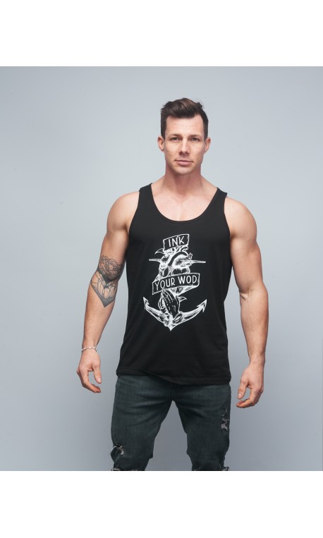 Training tank black INK YOUR WOD for men | VERY BAD WOD x WILL LENNART TATOO