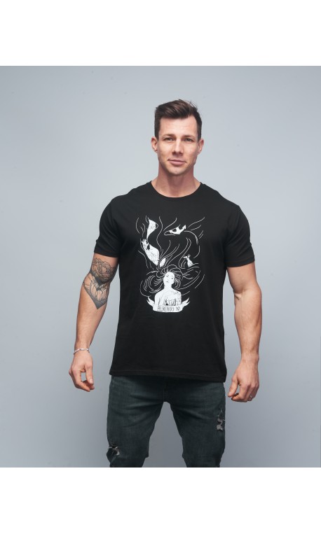 T-shirt unisexe noir MERMAID | VERY BAD WOD x WILL LENNART TATOO