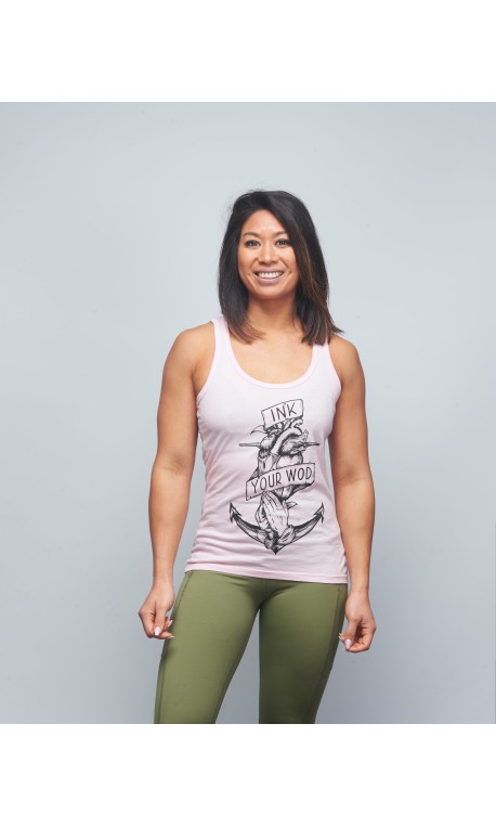 Training tank light pink INK YOUR WOD for women | VERY BAD WOD x WILL LENNART TATOO