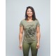 Training T-shirt heather green FRENCH WOD for women | VERY BAD WOD x WILL LENNART TATOO