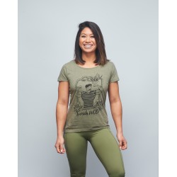 T-shirt Femme vert chiné FRENCH WOD | VERY BAD WOD x WILL LENNART TATOO