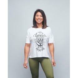 T-shirt Femme blanc RIP MY GRIP | VERY BAD WOD x WILL LENNART TATOO