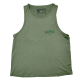 Training muscle tank green khaki RACERBACK for women - SAVAGE BARBELL