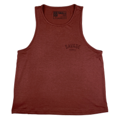 Training muscle tank vintage brick RACERBACK for women - SAVAGE BARBELL