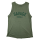 Training cross tank TIE-BACK green khaki for women | SAVAGE BARBELL