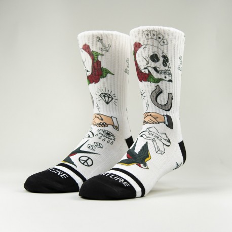 Chaussettes blanches TATTOO STUDIO | WODABLE
