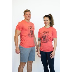 T-shirt unisexe rouge chiné FRENCH WOD| VERY BAD WOD x WILL LENNART TATOO