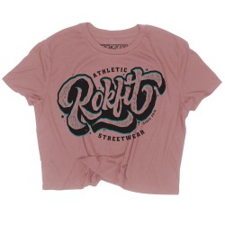 T-shirt femme Crop THE CARVER rose| ROKFIT